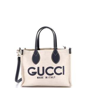 Gucci Logo Shopper Tote Printed Canvas #218479G18B
